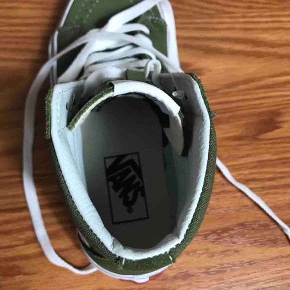 VANS SK8-HI Winter Moss Green White Canvas WMNS - Picture 7 of 8